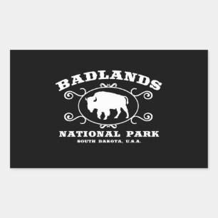 Adesivo Retangular Parque Nacional Badlands Buffalo