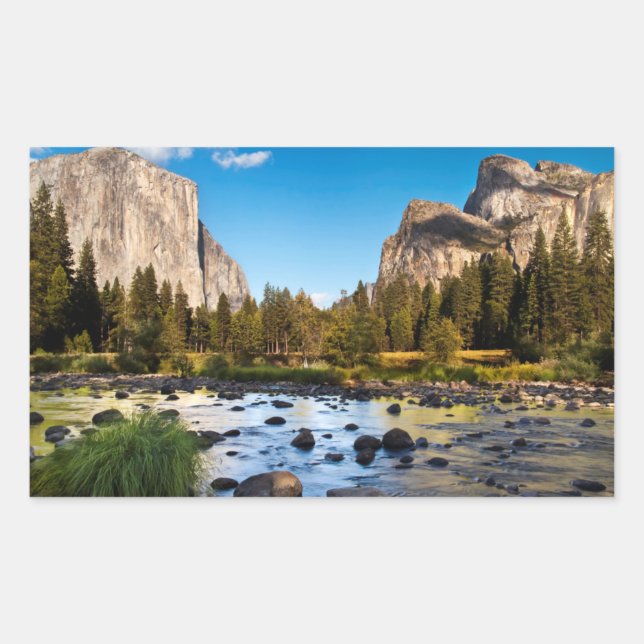 Adesivo Retangular Parque Nacional de Yosemite, Califórnia (Frente)