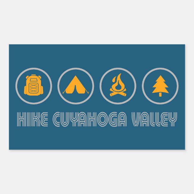 Adesivo Retangular Parque Nacional do Vale do Hike Cuyahoga (Frente)