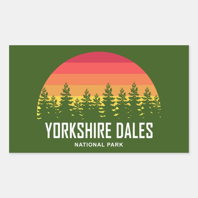 Adesivo Retangular Parque Nacional Yorkshire Dales (Frente)