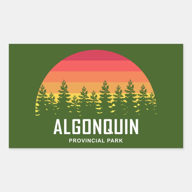 Adesivo Retangular Parque Provincial de Algonquin (Frente)