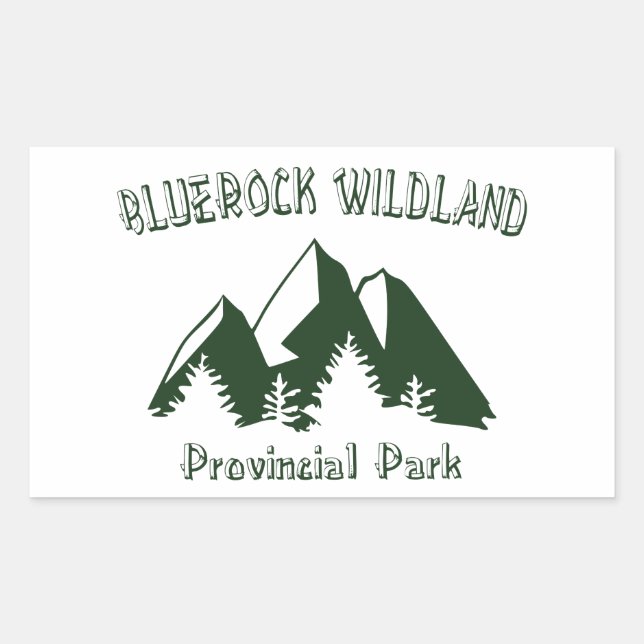 Adesivo Retangular Parque Provincial de Bluerock Wildland (Frente)