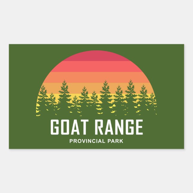 Adesivo Retangular Parque Provincial de Goat Range (Frente)