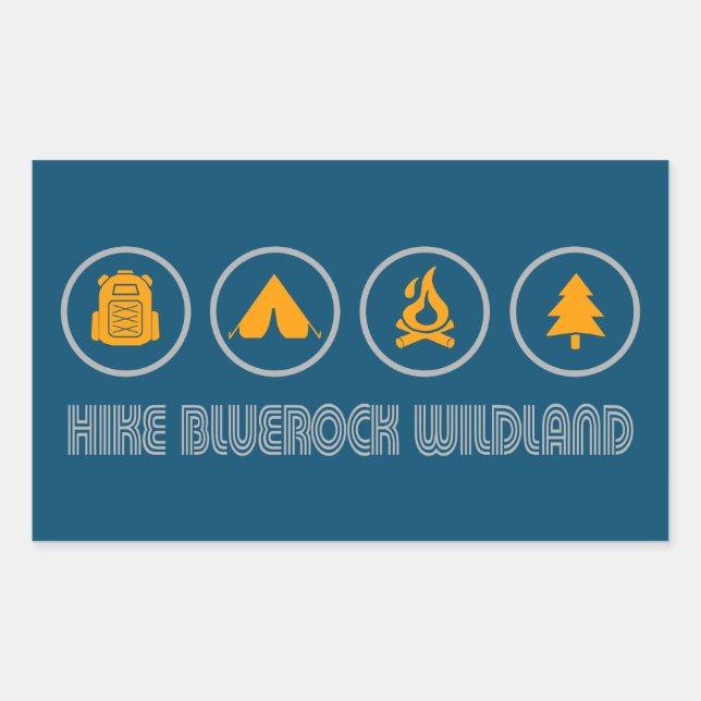 Adesivo Retangular Parque Provincial de Hike Bluerock Wildland (Frente)