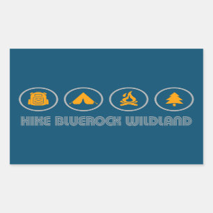 Adesivo Retangular Parque Provincial de Hike Bluerock Wildland