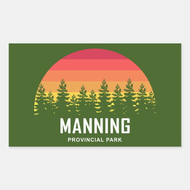 Adesivo Retangular Parque Provincial de Manning (Frente)