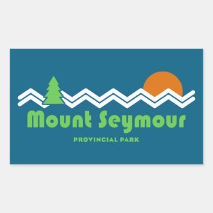 Adesivo Retangular Parque Provincial Mount Seymour Retro