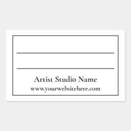 Adesivo Retangular Parte traseira do Trabalho de arte Label Sticker