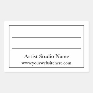 Adesivo Retangular Parte traseira do Trabalho de arte Label Sticker