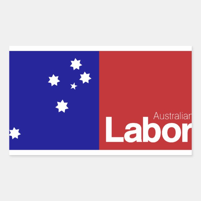 Adesivo Retangular Partido Trabalhista Australiano 2013 (Frente)