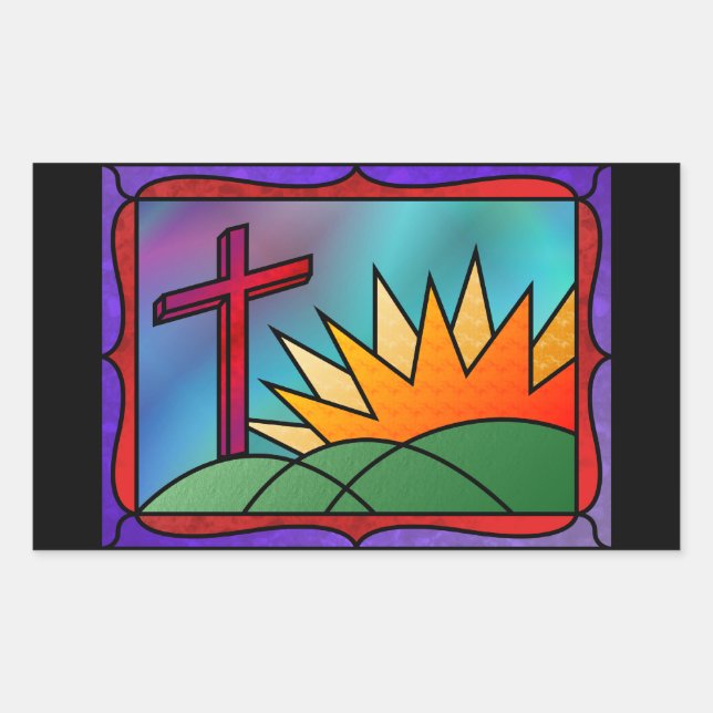 Adesivo Retangular Páscoa Morning Stickers (Frente)