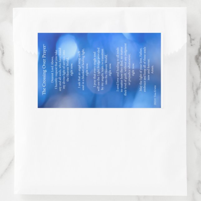 Adesivo Retangular Passagem Sobre O Cartão De Oração © (Bolsa)