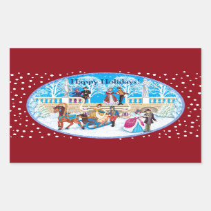 Adesivo Retangular Passo de inverno