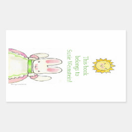 Adesivo Retangular Pasta de brochura rosa