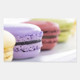 Adesivo Retangular Pastel Pastel Chef Macaron Francês