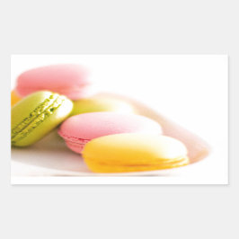 Adesivo Retangular Pastel Pastel Chef Macaron Francês