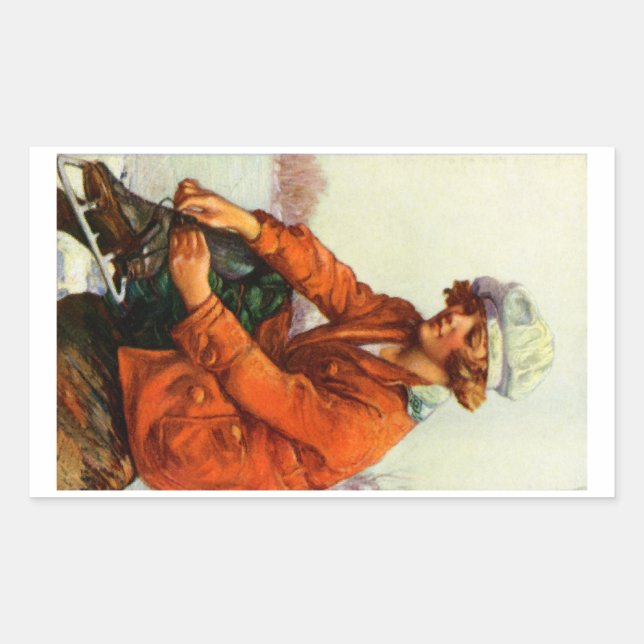 Adesivo Retangular Patinação No Gelo 1915 (Frente)