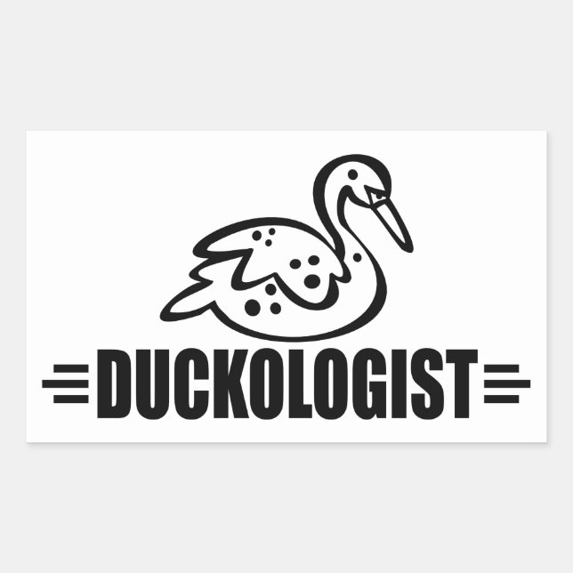 Adesivo Retangular Pato Engraçado (Frente)