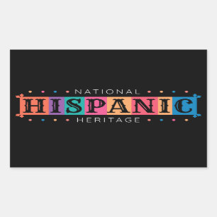 Adesivo Retangular Patrimônio Nacional Hispânico Mês - Gráfico de Lat