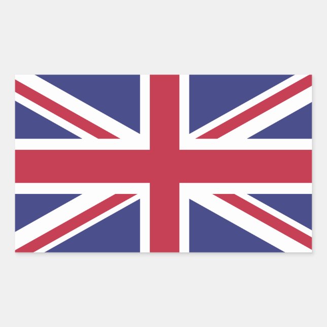 Adesivo Retangular Patriotic United Kingdom Flag (Frente)