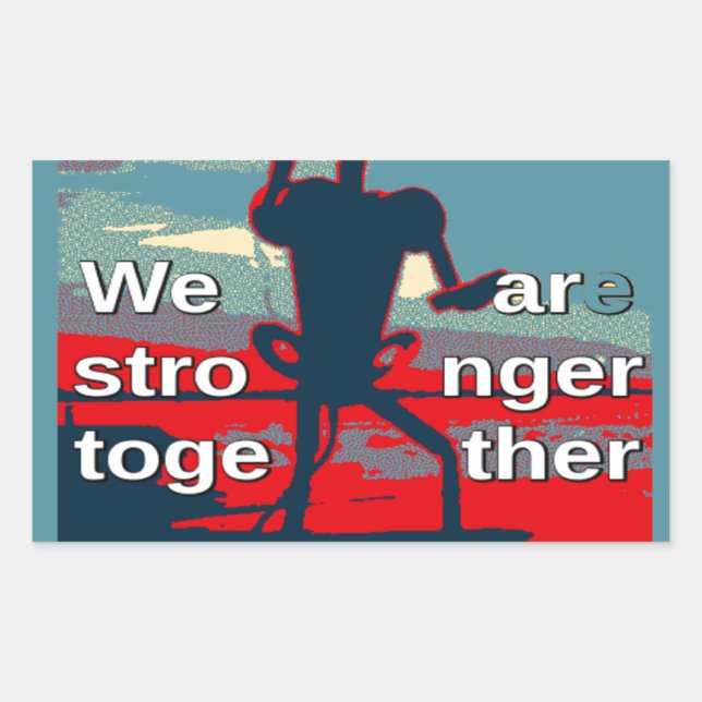 Adesivo Retangular Patriotic USA Hope Graphic Art Impressão Design (Frente)