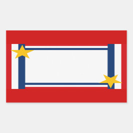 Adesivo Retangular Patriótico 4 de julho