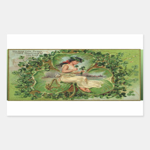 Adesivo Retangular Pau de Shamrock doce