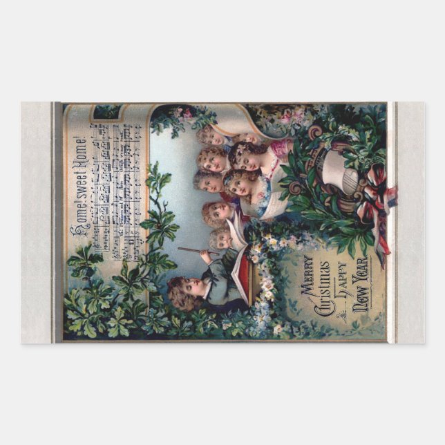 Adesivo Retangular Pau do Coro de Natal (Frente)