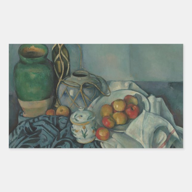 Adesivo Retangular Paul Cezanne - A Vida Estática com Maçãs (Frente)