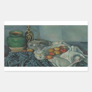 Adesivo Retangular Paul Cezanne - A Vida Estática com Maçãs