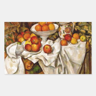 Adesivo Retangular Paul Cezanne Apple Orangismo Impressionismo