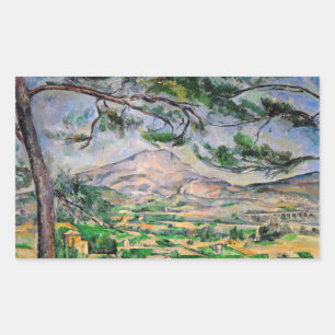 Adesivo Retangular Paul Cezanne - Mont Sainte-Victoire e Grande Pinhe