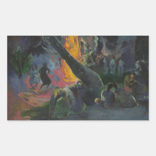 Adesivo Retangular Paul Gauguin - Upa Upa (The Fire Dance)