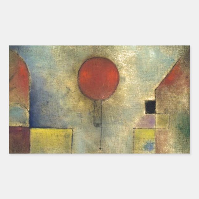 Adesivo Retangular Paul Klee Red Balloon (Frente)