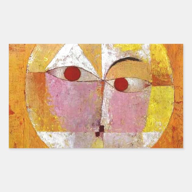 Adesivo Retangular Paul Klee Senecio Painting (Frente)
