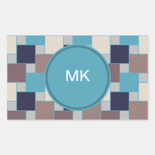 Adesivo Retangular Pavão na praia