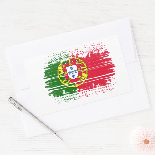Adesivo Retangular pavilhão de Portugal (Envelope)