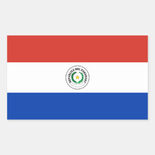 Adesivo Retangular Pavilhão Paraguai*