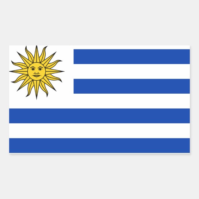 Adesivo Retangular pavilhão Uruguai (Frente)