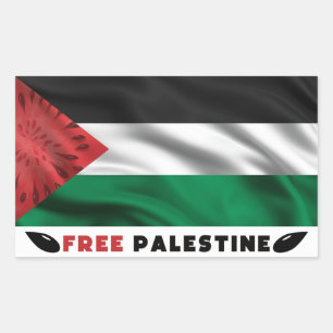 Adesivo Retangular Paz da Melancia Palestina Livre