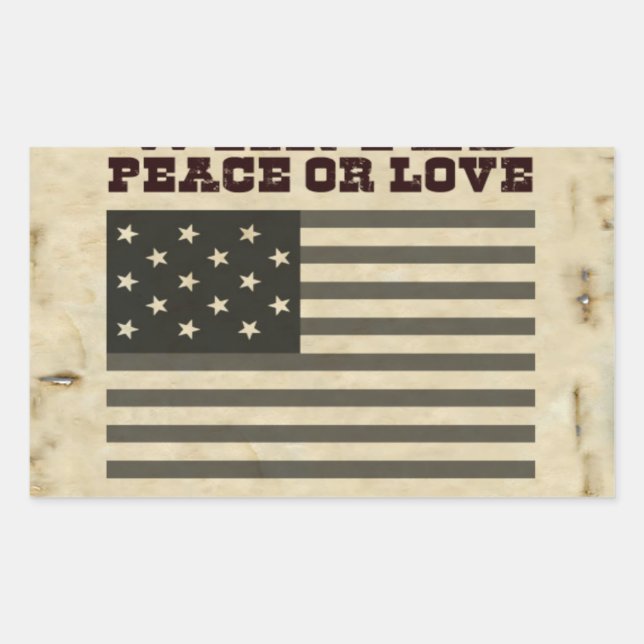 Adesivo Retangular Paz desejada (Frente)