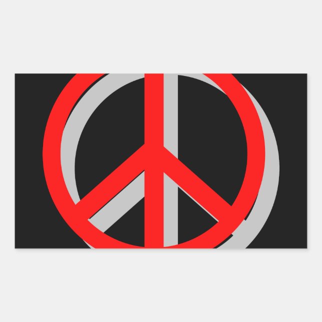 Adesivo Retangular Paz Fora (Frente)