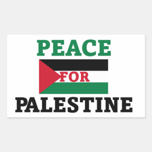 Adesivo Retangular Paz para a Palestina