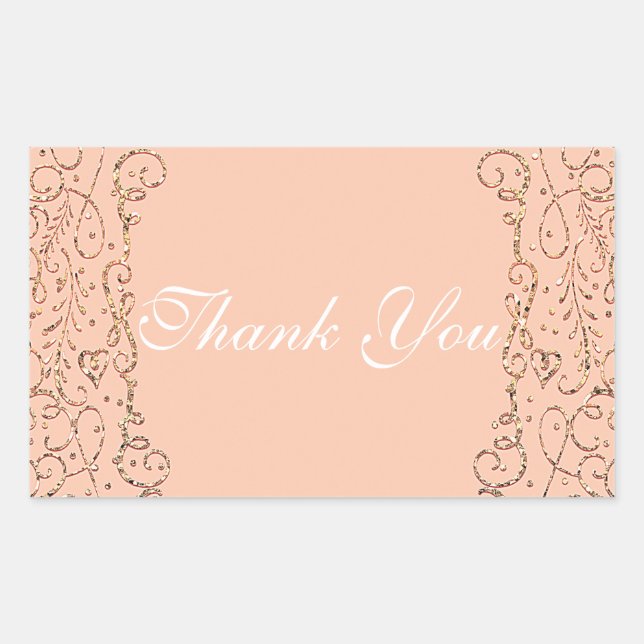 Adesivo Retangular Peach Dourada Royal Castle Fairy Tale Princess Fav (Frente)