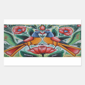 Adesivo Retangular Peacock stickers