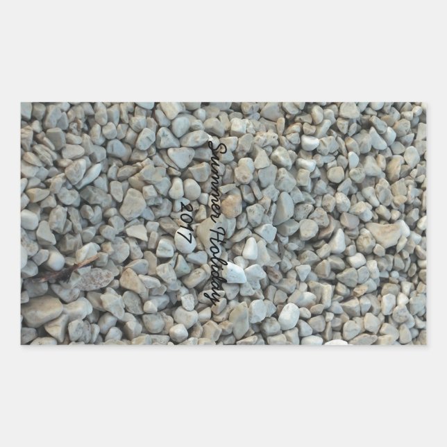 Adesivo Retangular Pebbles on Beach Stone Photoics (Frente)