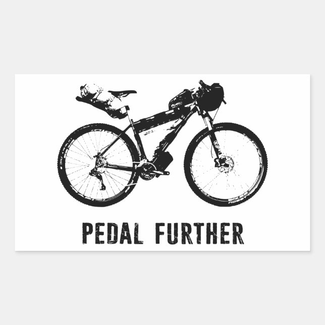 Adesivo Retangular Pedal Mais Bikepacking (Frente)