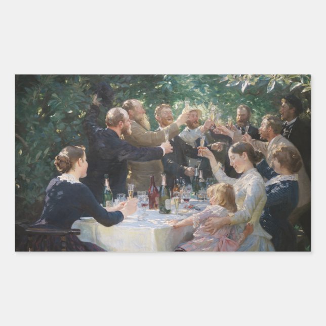 Adesivo Retangular Peder Severin Kroyer - Hip, Hip, Hurrah! (Frente)