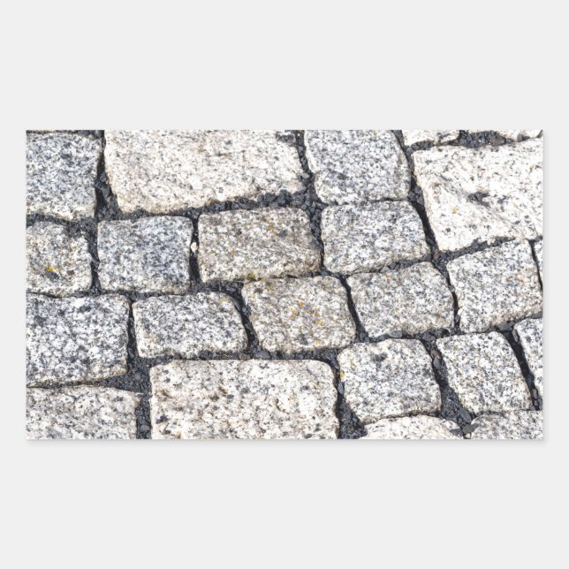 Adesivo Retangular Pedras de uma rua em detalhes (Frente)