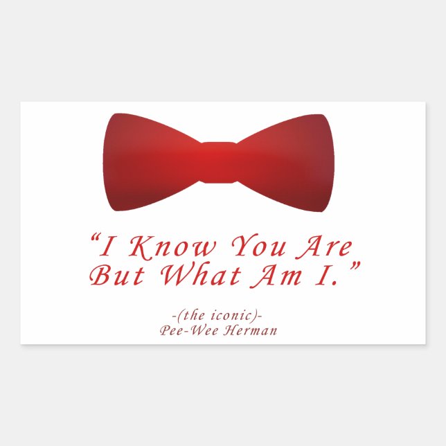 Adesivo Retangular pee wee herman (Frente)